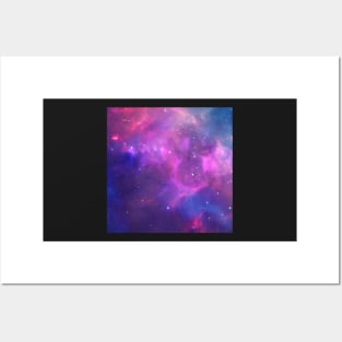 Space With Pink Clouds Posters and Art
